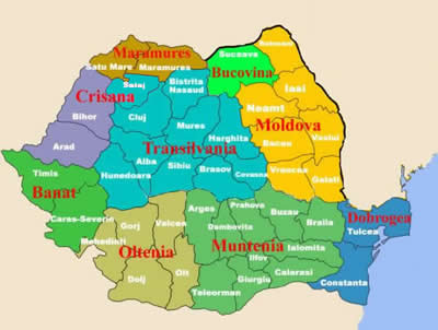 zonele romaniei harta Regiunile Geografice din Romania   Brotacelul Plimbaret ( 